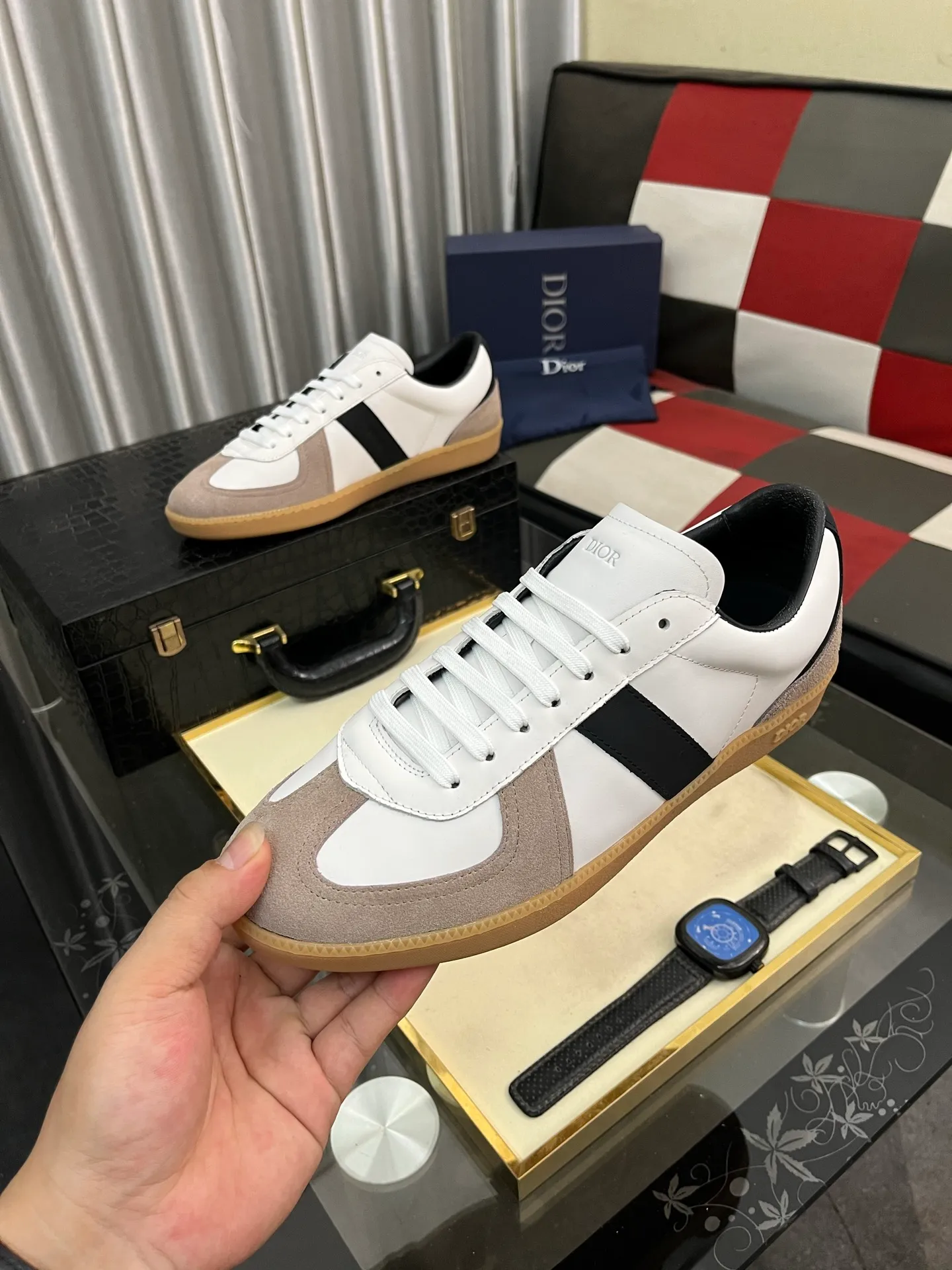 Men's Men's Shoes 💰400⌚️⌚️《Dior DIOR*》The latest and most popular casual shoes, top brand [seduce] luxury~purchase, top~quality. [Strong] The upper is made of imported breathable cowhide with material ➕ breathable sheepskin feet (•) and fine workmanship. Original stylish and stylish soft rubber wear-resistant outsole, light and comfortable on the foot, size: 38-443️⃣colors available